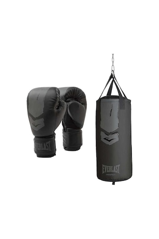 Everlast Prospect 2 Junior Black/gray 76x28cm Boks Torbası Seti P00003137 Siyah - Beyaz