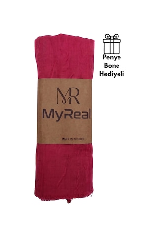 Myreal Bambu Kraş Şal - Ütü Gerektirmeyen Doğal Doku 90x200 Cm Fuşya
