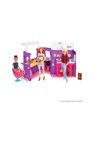 Barbie'nin Yemek Arabası Oyun Seti Gmw07 Çok Renkli