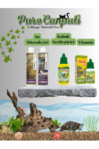 Purecanpati Kaplumbağa Su Düzenleyici Ve Bakım Seti