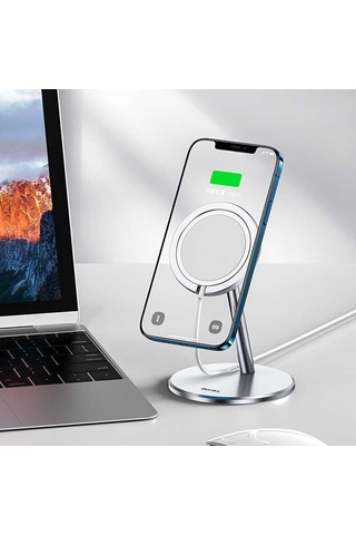 Benks L37 Magsafe Şarj Standı - ZORE-218807 Gümüş