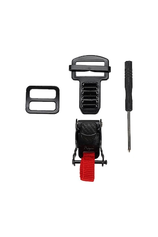 Ranyeek Koyu Siyah Abs Kask Hızlı Serbest Bırakma Kanca Seti + Tornavida 6.8x3.7x0.5cm