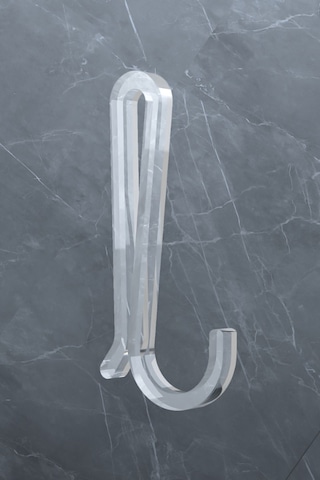 Multistore 2 Adet Plastik Şeffaf Askı Metal Banyo Mutfak Rafları İçin Beyaz