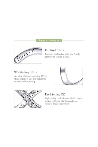 Pembe Bamoer Büyük Takılar Gümüş 925 Infinity Aile Sonsuza Kadar Kristal Charm Bilezik İçin