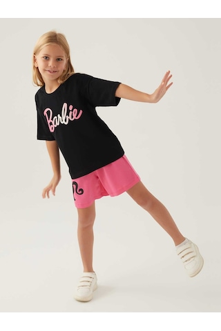 Barbie Kız Çocuk Şortlu Takım 9-14 Yaş Siyah 17214703g24s1-1 Siyah