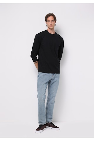 Colin's Colins Comfort Fit Yuvarlak Yaka Düz Erkek Siyah Uzun Kol Tişört Cl1076435 Q1.v1 Blk Siyah