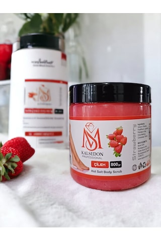 Ms Kalsedon Professoinal Çilek Aromalı Vücut Peeling 800 G