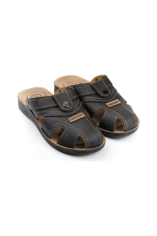 Gezer Yazlık Erkek Çıtçıtlı Ayarlanabilir Terlik-Sandalet (554653081) Siyah