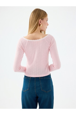 Slim Fit Kadın Tshirt U.kol Pembe