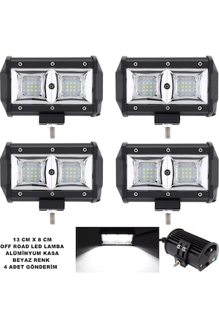 Off Road Power Led Lamba Beyaz Sabit Power Led 8 x 13 cm 4 Adet