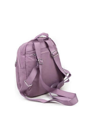 Küçük Boy Paraşüt Kumaş Çok Gözlü Günlük Kadın Sırt Çantası S013 Lila