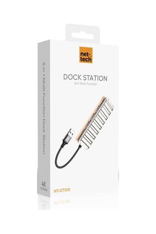 Nettech Nt-ot010 5 İn 1 Usb To Type-c Dönüştürücü Gri Gri