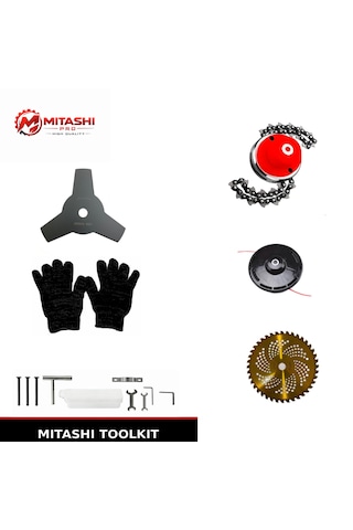 Mitashi Pro ST09 52CC Sırt Tırpan Tırnaklı + Kancalı Silkeleme Aparatları
