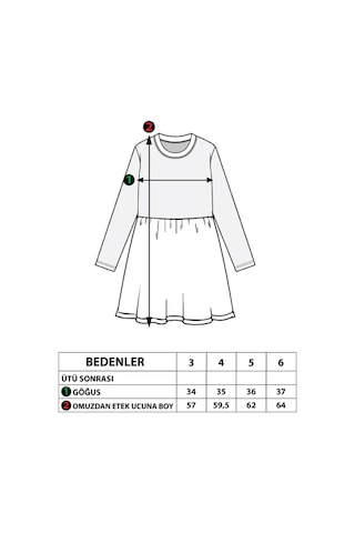 Toontoy Kız Çocuk Baskılı Elbise Pudra