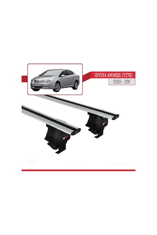 Toyota Avensis T270 2009-2011 Arası İle Uyumlu Ace-4 Ara Atkı Tavan Barı Gri