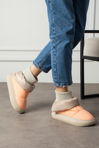 Shoetek Seina Kadın Bot&bootie Bilek Trikolu Paraşüt Kumaş Soman Pembe