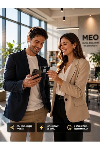 Meo 3'lü Paket Hello Akıllı Nfc Ve Qr Kodlu Kartvizit