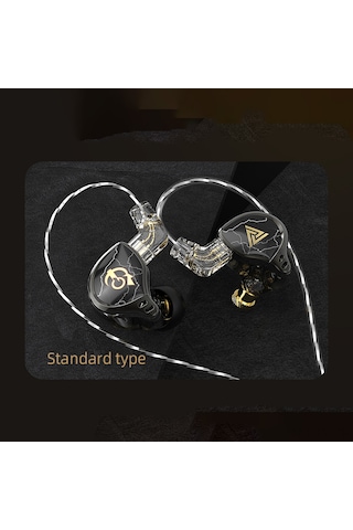 Lemestar Qkzx Hbb Kulak İçi Kulaklık - 3.5mm 10mm Dinamik Bobin, Mikrofonlu Hıfı Müzik Ve Oyun İçin Uyumlu Siyah Standart Versiyon