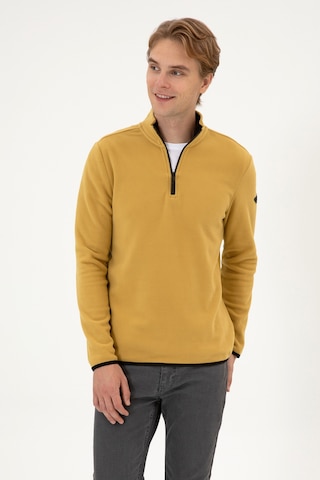 U.S. Polo Assn. Erkek Regular Fit Hardal Polar Yarım Fermuarlı Basic Sweatshirt 50313777-VR151