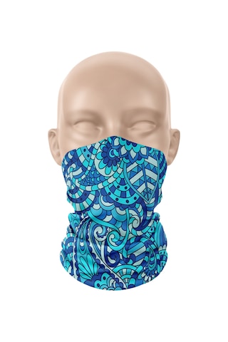 Dair Turkuaz Desenli Motosiklet Bandana Boyunluk Outdoor Balaklava