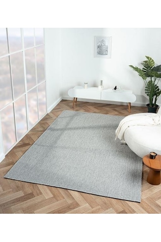 Çam Halı Sisal Tb003a Gri Modern Desen Jüt Makine Halısı