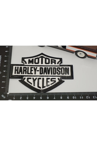Dk Tuning Motor Harley Davidson Depo Yanı Siyah Beyaz Logo 10 Cm Arka Arma