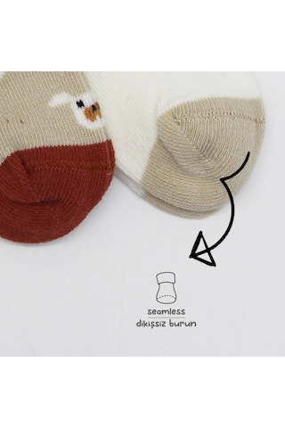 Bistyle Love Dog Penye Soket Çorap 2'li Bs10118 Bej Bej