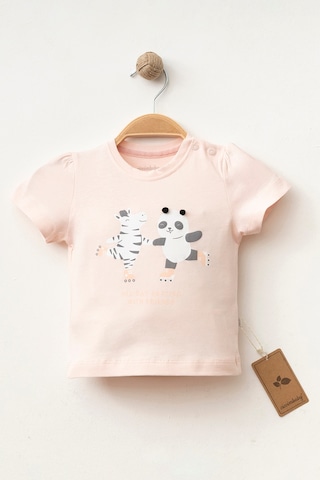 %100 Pamuklu My Skatıng Frıend T-shirt Pembe