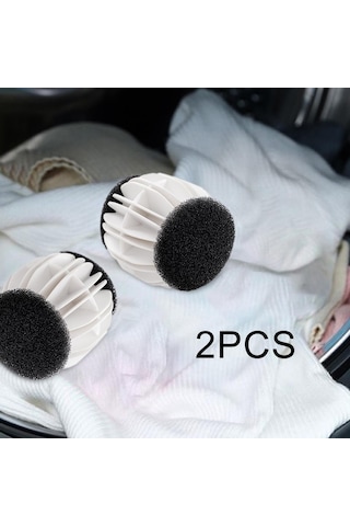 Homyl 2 Adet Çamaşır Karıştırma Topları Temizleme Topları Beyaz Siyah