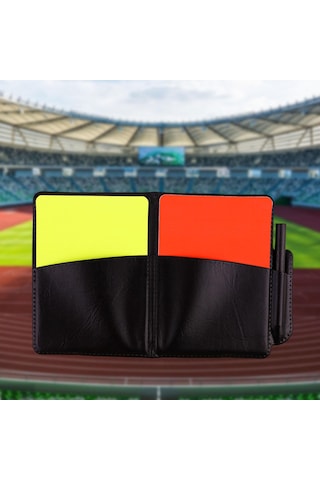 Suntek Futbol Hakem Kartları, Kırmızı Kart Sarı Kart, Pvc Ve Cep Kitaplı
