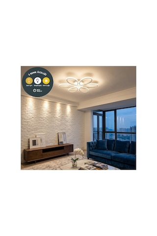 3 Renkli Sarkıt Yonca 6 Lı Eskitme Salon Mutfak Çocuk Odası Yemek Masası Ve Antre İçin Modern Led Altın