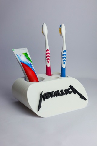 Metallica - Dekoratif Diş Fırçalık Beyaz