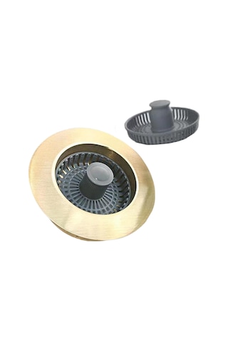 Homyl Mutfak Lavabosu Tahliye Süzgeci Hafif Paslanmaz Koku Altın