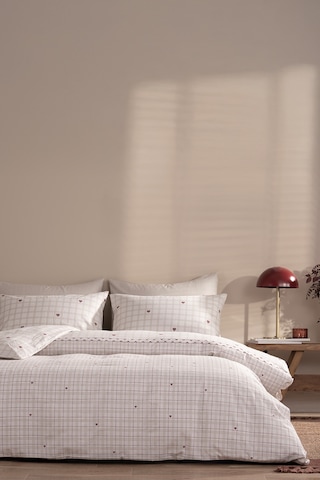 Puffy Eftelya Çift Kişilik Polycotton Nevresim Takımı - Bej Bej