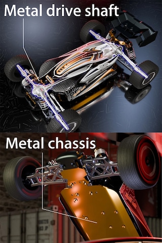 1:14 70 Km Hız Yapan Metal Gövde Ve Alaşım Rc Araba Hunter 4x4 Fırçasız Motor Uzaktan Kumandalı Araba