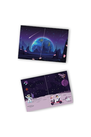 My Sticker Book '' Uzay-dinozorlar'' , 2li Set Tükenmeyen Sticker Kitabı