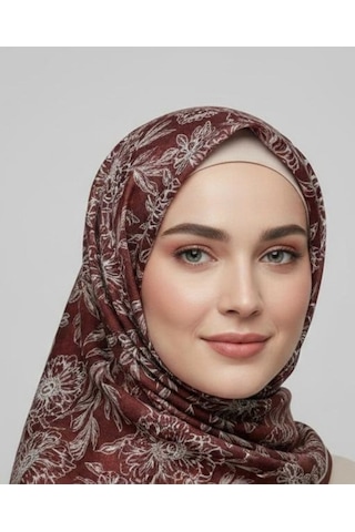 İpekal Mono Organik Pamuk Eşarp - 06248 Bordo