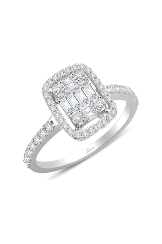 0.72 Ct Baget Pırlanta Modern Tasarım Yüzük