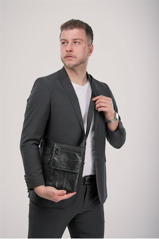 Ççs 31618 Hakiki Deri Askılı Çanta Siyah