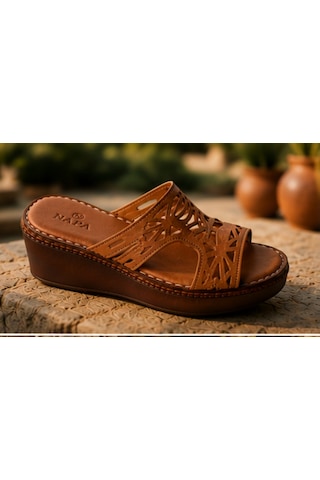 N Napa Shoe Np.1264.taba Deri Terlik