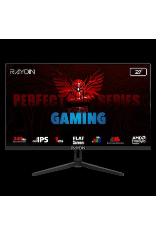 Raydın Ec27dfı-240hz, 27", 1ms, 240hz, Full Hd, Hdmı, Dp, Ips Led, Flat, Frameless, Freesync Gaming