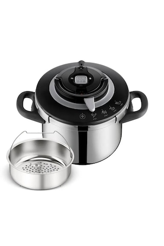 Tefal P4550731 Clipso+ Chef 4 Pişirme Programlı 6 Litre Düdüklü Siyah