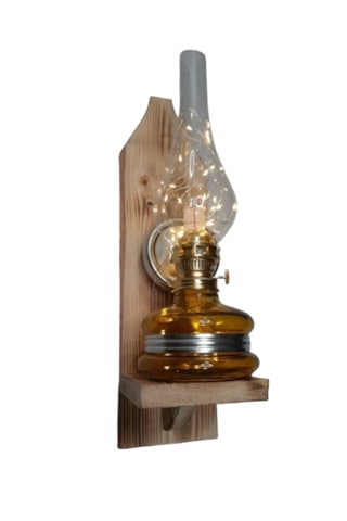 Nostajik Peri Ledli Gaz Lambası Aplik Sarı