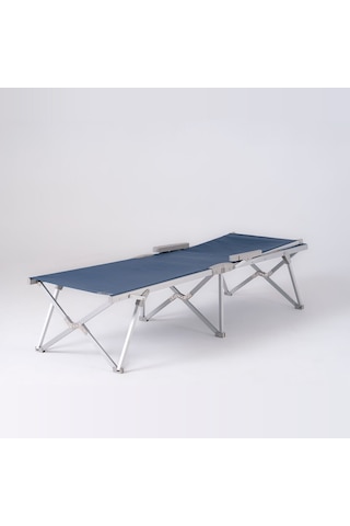 Foldzen Alüminyum Katlanabilir Şezlong Kampet Çantalı Yeni Versiyon Lacivert Lacivert