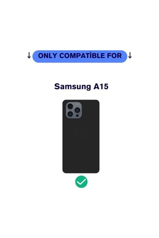 For İle Uyumlu Şeffaf Clear Kartlıklı Darbe Emici Anti-shock Darbeye Dayanıklı Wallet Case Kılıf A15