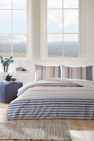 Floretta Jute Line Tek Kişilik Nevresim Takımı Krem