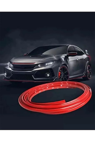 5 Metre 9 Mm 3d Dekoratif Kırmızı Nikelaj Şerit Çıta Kalın Şerit