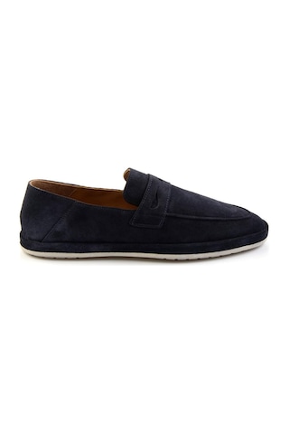 Bambi Lacivert Hakiki Deri Erkek Loafer Ayakkabı E01589240102 Lacivert