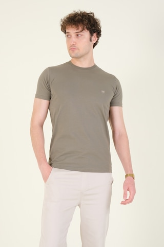 Giyim Dünyası Erkek Sıfır Yaka Basic T-shirt Haki 001