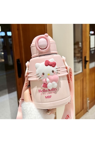 Jolıta Çocuk Termos Şişesi Kız Çocuğu Büyük Kapasiteli Su Isıtıcısı Pembe